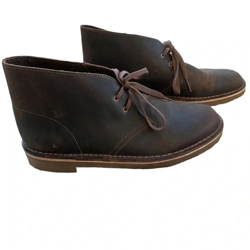 Clarks Bushacre 2 Brown Leather Boot Size Men's 8 GUC